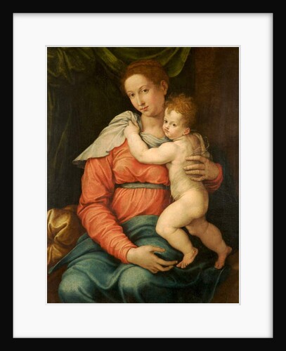 Virgin and Child Before a Green Curtain by Girolamo Siciolante