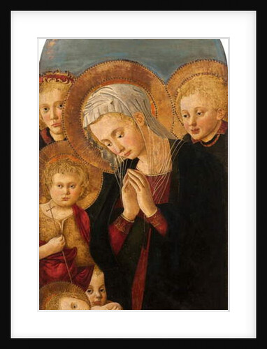 Madonna Adoring the Christ Child, with St John the Baptist and Angels, c.1480-1500 by Pseudo Pier Francesco Fiorentino