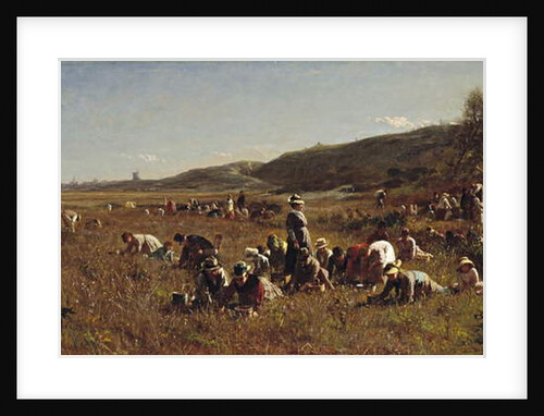 The Cranberry Harvest. Island of Nantucket, 1880 by Eastman Johnson