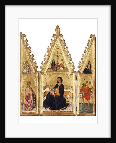 The Madonna of the Humility with St. Catherine of Alexandria, St. Christopher, the Annunciation and the Crucifixion, c.1370-75 by Niccolo di Buonaccorso