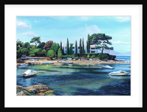 Villa and Boats, South of France by Trevor Neal