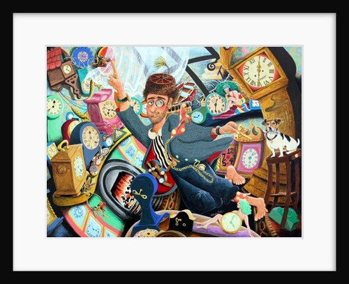 Lord Cut-Glass listens to the maddening tick-tock of his clocks, 2005 by Tony Todd