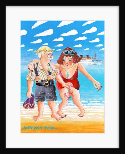 Don't you bring that crab near me! screams Brenda running from the beach by Tony Todd