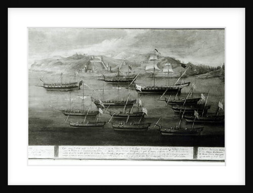 The Venetian fleet led by Captain Ivanovich da Dabrota against Turkish Pirates at Durazzo, 1756 by Italian School