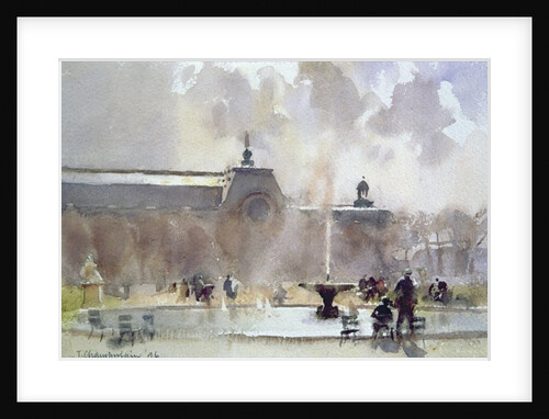 Breezy Day, Tuilleries Gardens, 1996 by Trevor Chamberlain