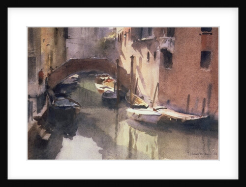 A Quiet Canal in Venice, 1990 by Trevor Chamberlain