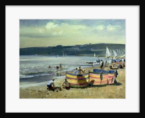Children on the Beach at Abersoch by Trevor Chamberlain