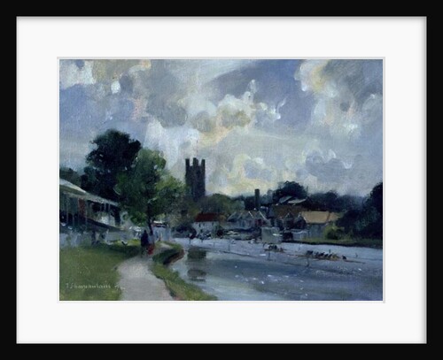 Preparing for the Henley Regatta, 1994 by Trevor Chamberlain