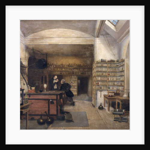 Michael Faraday in his Basement Laboratory, 1852 by Harriet Jane Moore