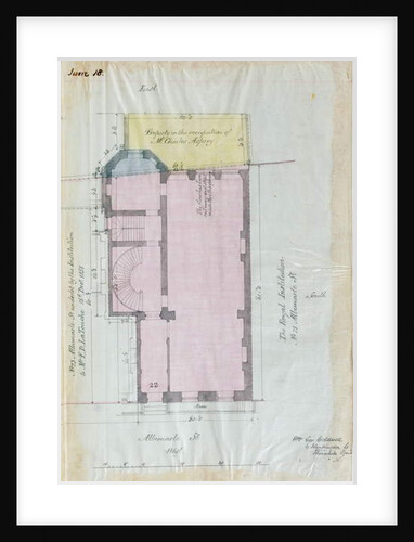 Ground plan of the Royal Institution leases, 1863 by English School