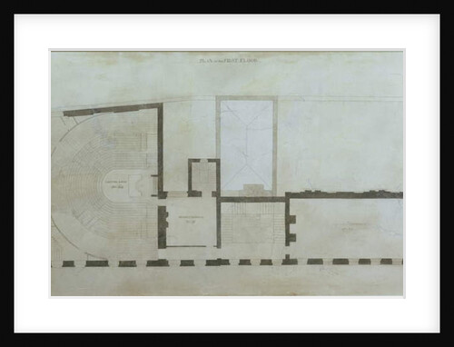 Plans of the first floor of 21 Albemarle Street after the initial alterations to the house after its acquisition by the Royal Institution, c.1800 by English School