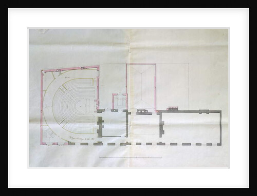 Contract drawing for the first floor of the Royal Institution, 1800 by English School