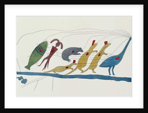 Symbolic Petition of Chippewa Chiefs presented at Washington, 28th January 1849 headed by Oshcabawis of Monomonecan, Wisconsin by Captain Seth Eastman