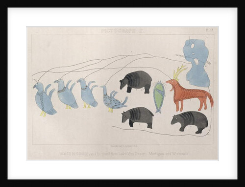 Kaizheosh and his band from Lake Vieu Desert, Michegan and Wisconsin by Captain Seth Eastman