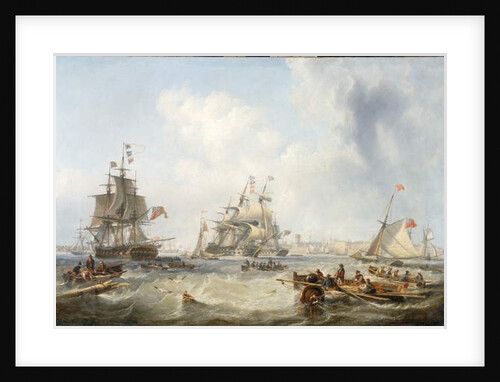 Men-of-War off Portsmouth Harbour by John Wilson Carmichael