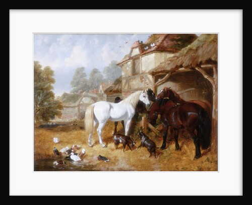 Horses in a Farmyard by John Frederick Herring Snr