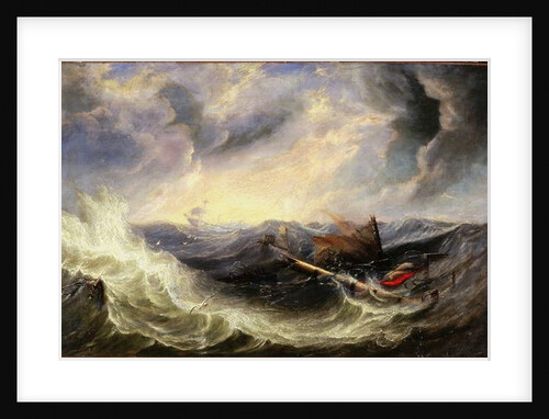 Seascape with Wreckage by John Wilson (attr. to) Carmichael