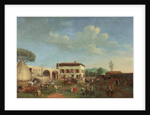 A Farmyard by Italian School