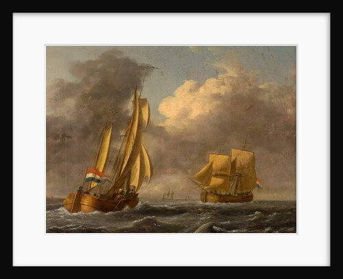 Dutch Galliots off the Coast by John Wilson (attr. to) Carmichael