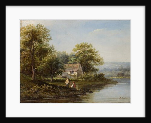 View of the Tyne - Two Anglers by F. Jackson