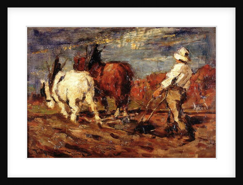 Ploughing by Thomas Austen Brown