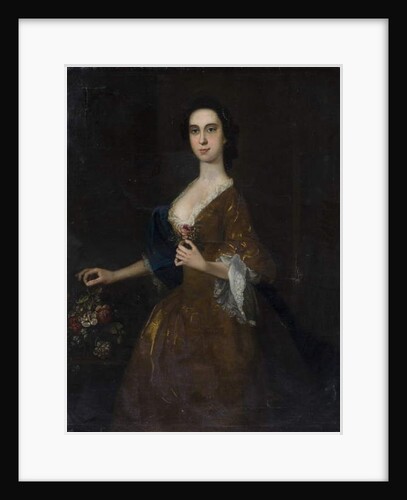 Portrait of a Lady in Red Dress by English School