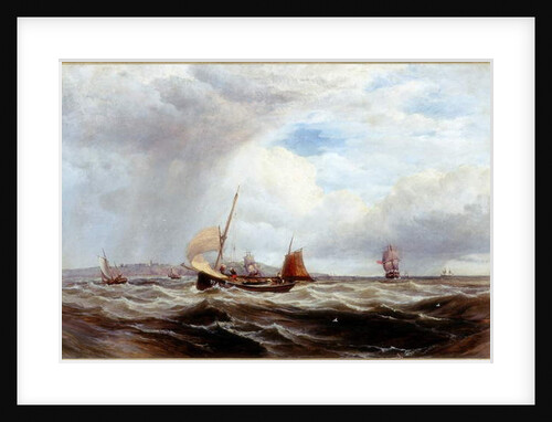 Ships and Fishing Boats in Rough Seas by Robert F. Watson