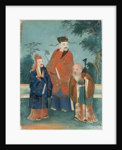Three Male Figures by School Chinese