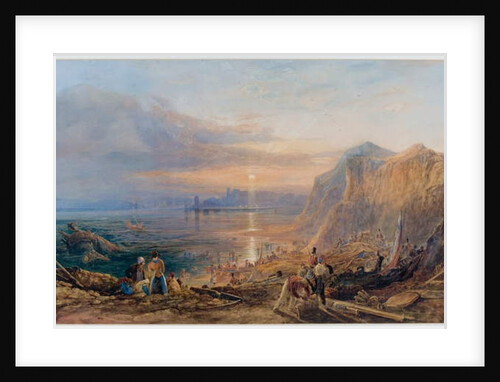 Breaking up of a Wreck at Tynemouth, 1828 by Thomas Miles Richardson