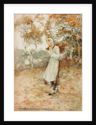 Girl Carrying a Bundle of Sticks by Victor Noble Rainbird