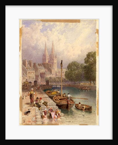 Quimper, Brittany by Myles Birket Foster