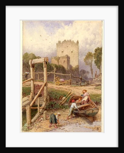 Landscape with Boat and Figures by Myles Birket Foster