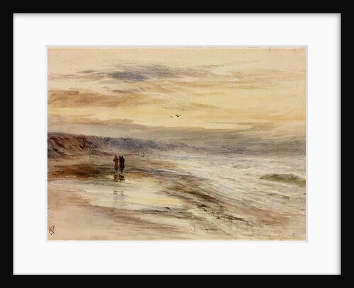 Figures on Seashore at Dusk by Robert Jobling