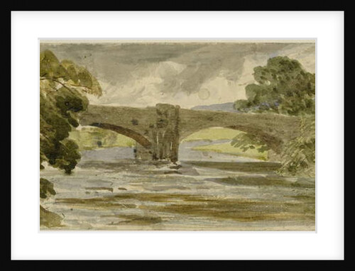Landscape with Bridge and Trees by William James Muller