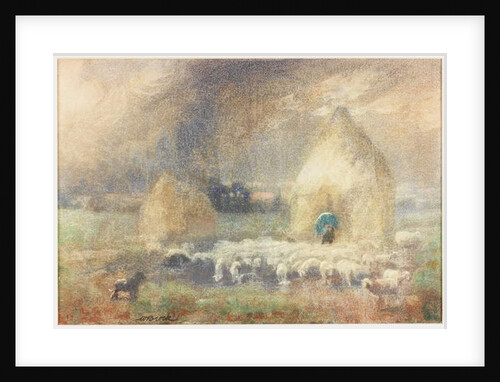 The Storm, Shepherd Sheltering by a Haystack by Captain William Brock