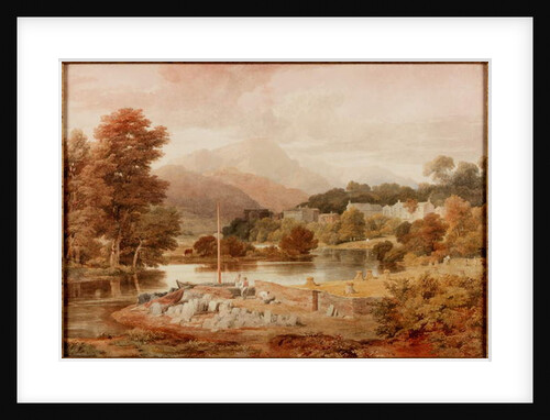 A Slate Wharf, Brathay by Ramsay Richard Reinagle