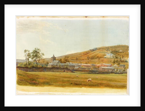 Landscape with Church and Sheep by Walter Follen Bishop