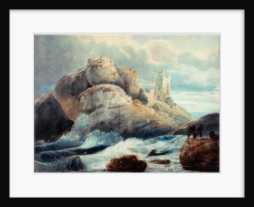 Dunstanborough Castle - The Lilburn Tower by Thomas Girtin