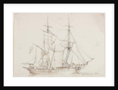 An American Brig by John Wilson Carmichael
