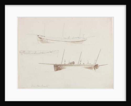 Five Men Boats by John Wilson Carmichael