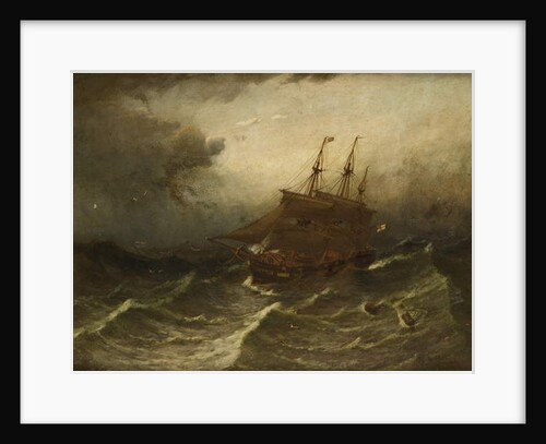 Sailing Vessel in a storm 1882 by Duncan F. McLea