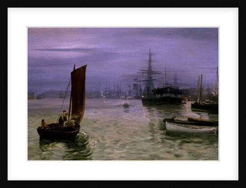 The Last Boat In by Charles Napier Hemy