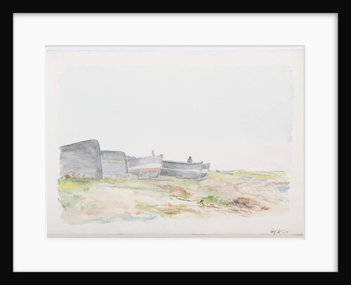 Fishing Cobles, Holy Island, 1895 by Daniel Oliver