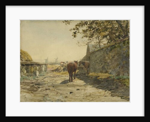 View of the Barrack Walls on the Leazes, Newcastle upon Tyne by Henry Burdon Richardson