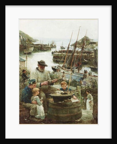 Shipmodel Maker with Harbour, 1908 by John Robertson Reid