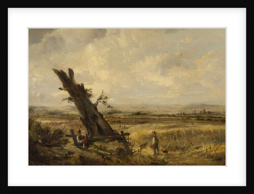 Landscape with Cornfield by John (attr.) Linnell