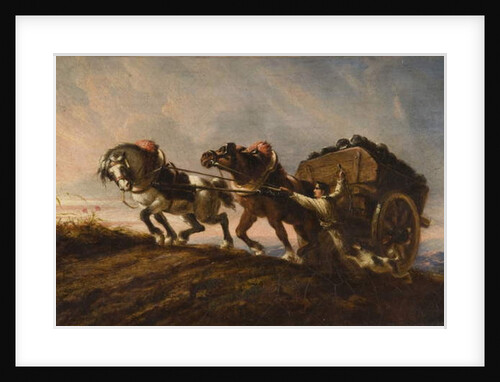 Horses Straining at a Load, 1864 by Charles (after) Verlat