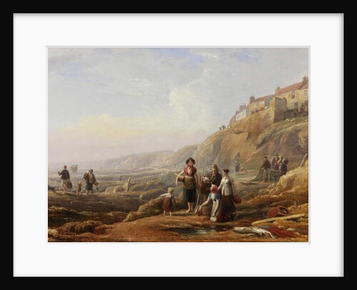 Old Cullercoats, Spate Gatherers by Henry Perlee Parker