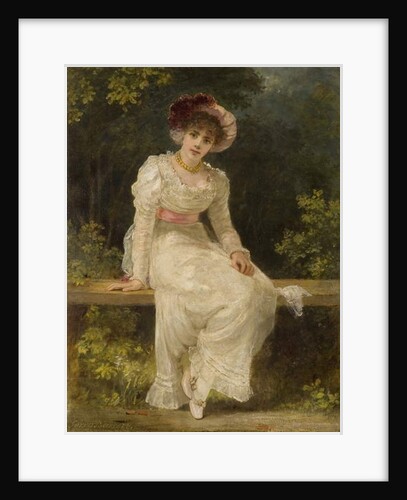 Lady Seated in a Garden by Jerry Barrett