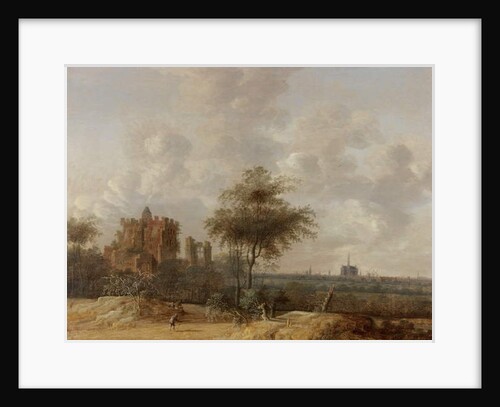 Landscape with the Ruined Castle of Brederode and a Distant View of Haarlem, 1655 by Jacob van der Croos